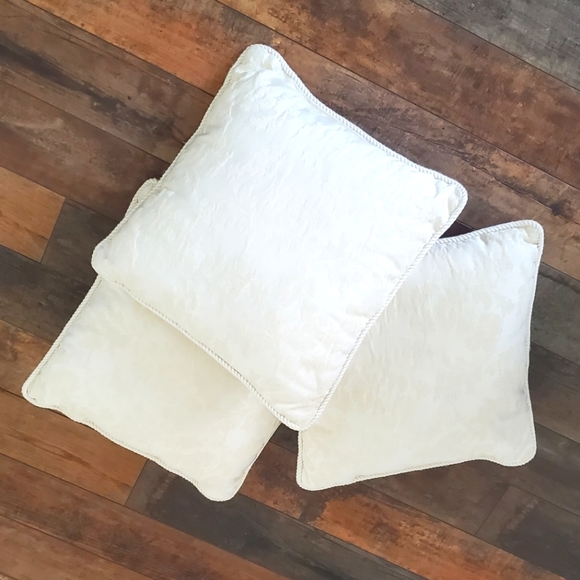 Other - SOLD Decorative Pillows Cream (3) - Size 18" x 18"